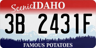 ID license plate 3B2431F
