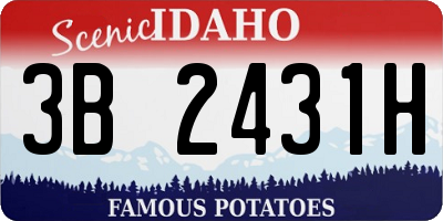 ID license plate 3B2431H