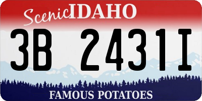 ID license plate 3B2431I