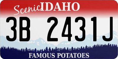 ID license plate 3B2431J