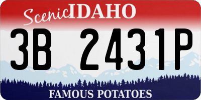 ID license plate 3B2431P
