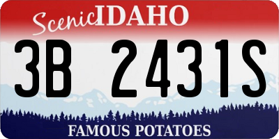 ID license plate 3B2431S