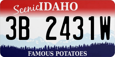 ID license plate 3B2431W