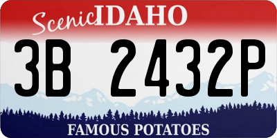 ID license plate 3B2432P