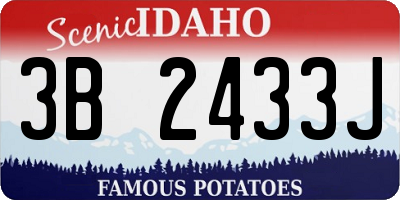 ID license plate 3B2433J