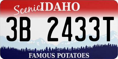 ID license plate 3B2433T