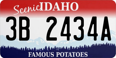 ID license plate 3B2434A