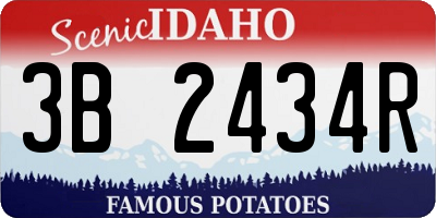 ID license plate 3B2434R