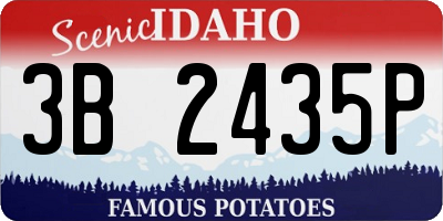 ID license plate 3B2435P