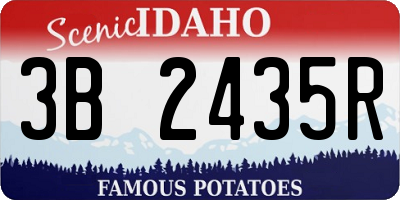 ID license plate 3B2435R
