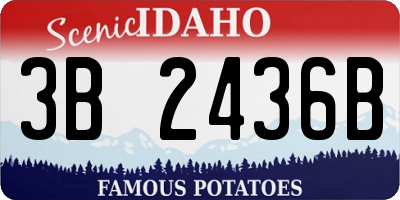 ID license plate 3B2436B