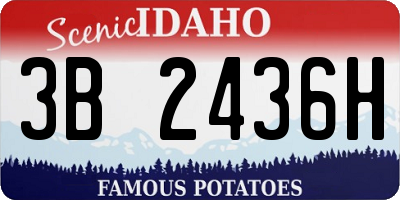 ID license plate 3B2436H