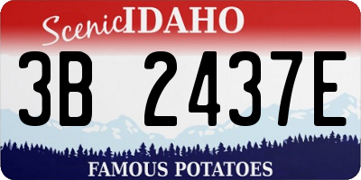 ID license plate 3B2437E