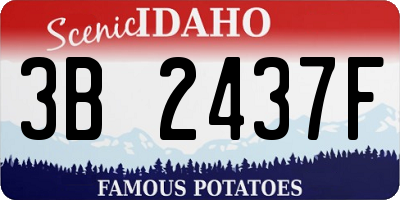 ID license plate 3B2437F