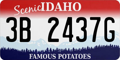 ID license plate 3B2437G