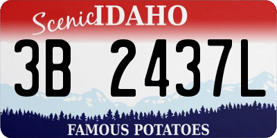 ID license plate 3B2437L