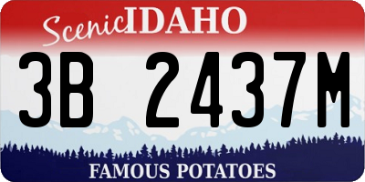 ID license plate 3B2437M
