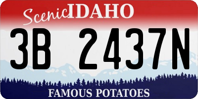 ID license plate 3B2437N