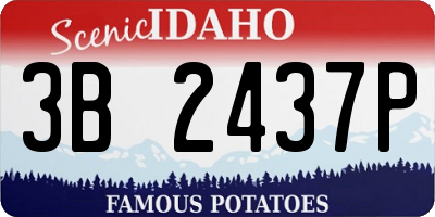 ID license plate 3B2437P