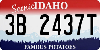 ID license plate 3B2437T