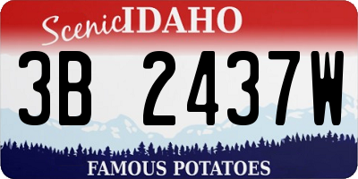 ID license plate 3B2437W