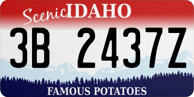 ID license plate 3B2437Z