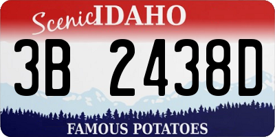 ID license plate 3B2438D