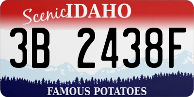 ID license plate 3B2438F