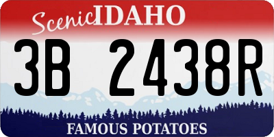 ID license plate 3B2438R