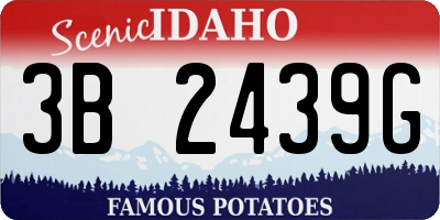 ID license plate 3B2439G