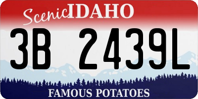 ID license plate 3B2439L