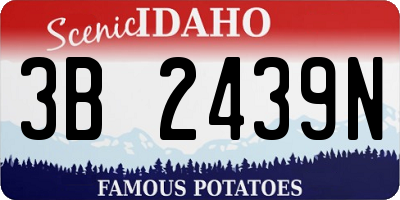 ID license plate 3B2439N