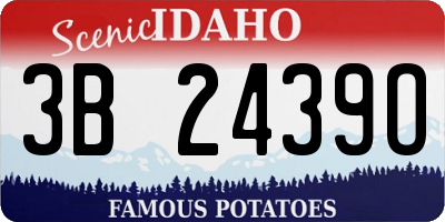 ID license plate 3B2439O