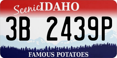 ID license plate 3B2439P