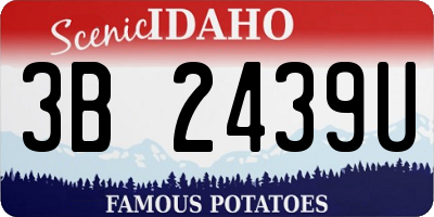 ID license plate 3B2439U