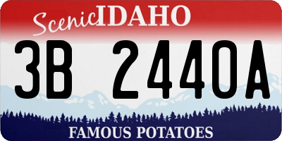 ID license plate 3B2440A