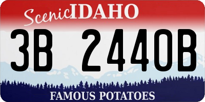 ID license plate 3B2440B