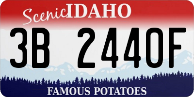 ID license plate 3B2440F