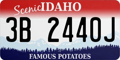 ID license plate 3B2440J