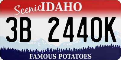 ID license plate 3B2440K