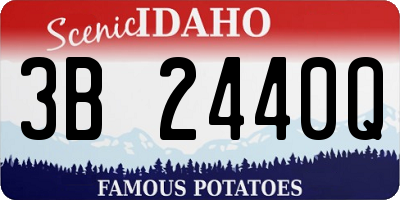 ID license plate 3B2440Q