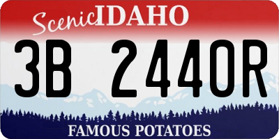 ID license plate 3B2440R