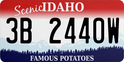 ID license plate 3B2440W