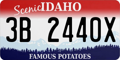 ID license plate 3B2440X