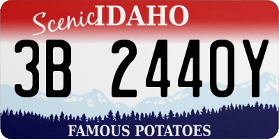 ID license plate 3B2440Y