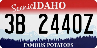 ID license plate 3B2440Z