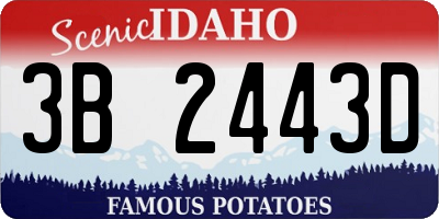ID license plate 3B2443D