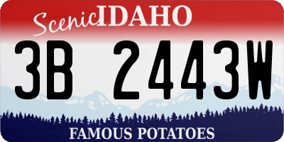 ID license plate 3B2443W