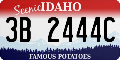 ID license plate 3B2444C
