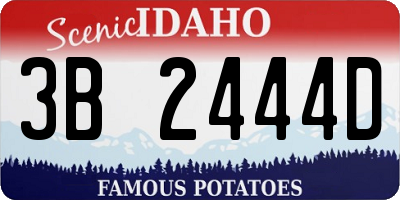 ID license plate 3B2444D